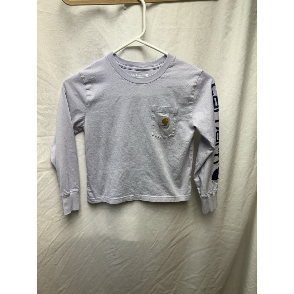 Girl's Carhartt Purple Long Sleeve Pocket Shirt Size 8